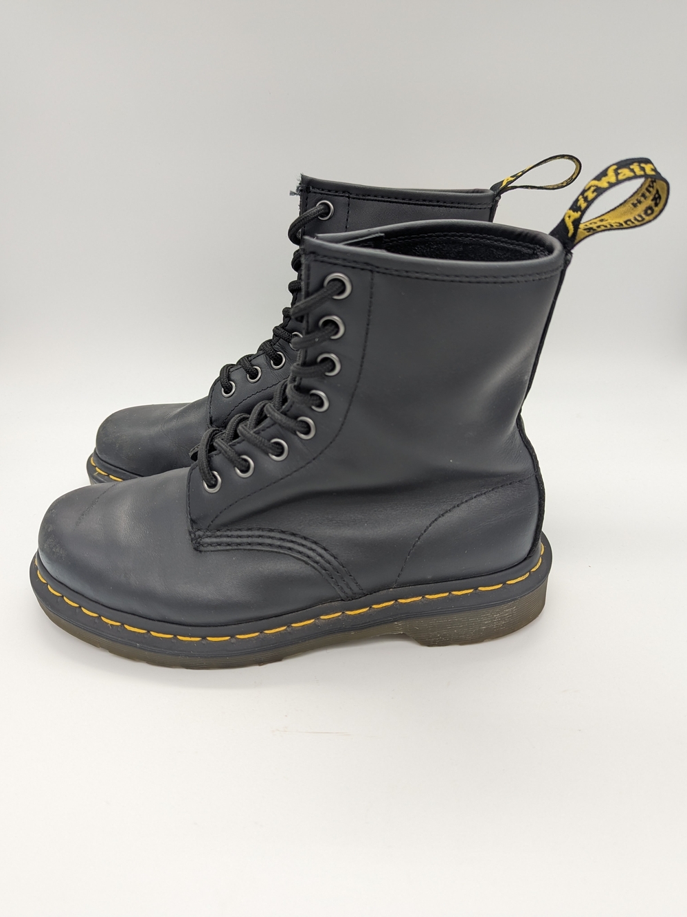 Dr. Martens 1460 Black Leather Boots US Women's 6 Mens 5 EU 37 Goth Punk Y2K 90s